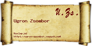 Ugron Zsombor névjegykártya