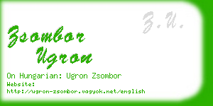 zsombor ugron business card